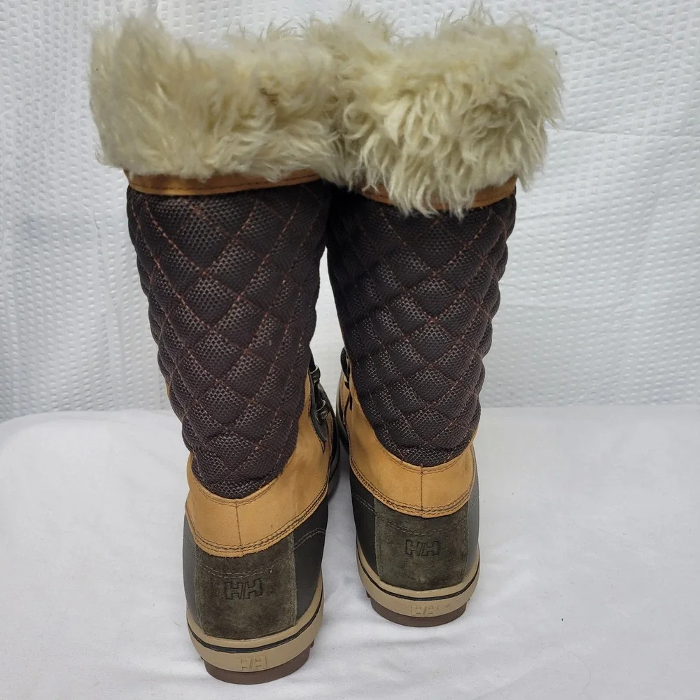 Helly Hansen W Garibaldi 2 Waterproof Leather Winter Boots Brown Womens 8